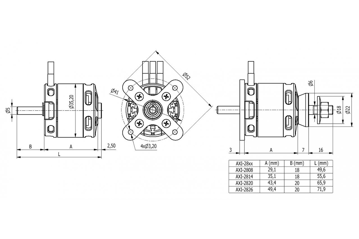 AXI 2826/8 V3 střídavý motor