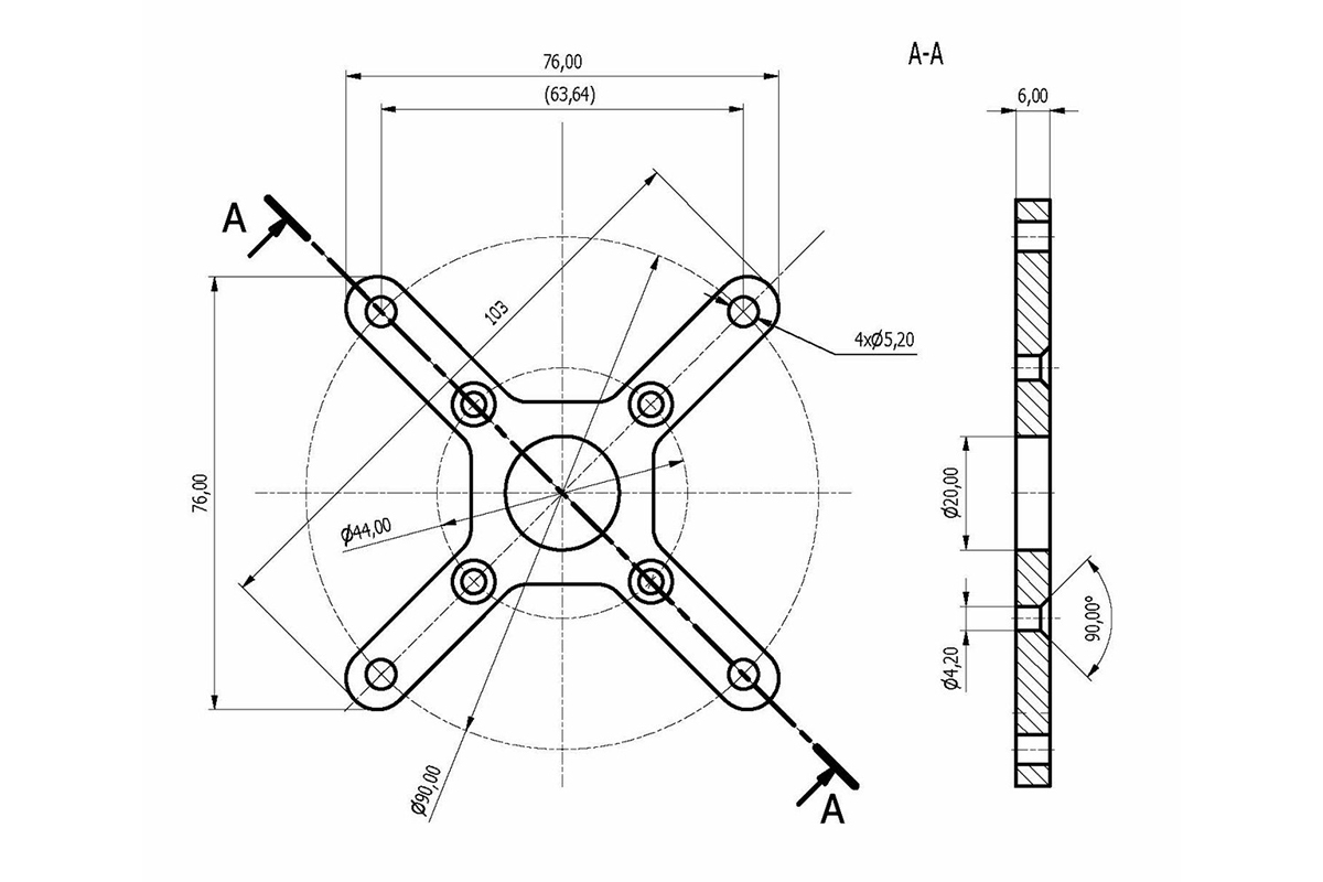 Zadní montážní kříž AXI 53xx (MBKP53)