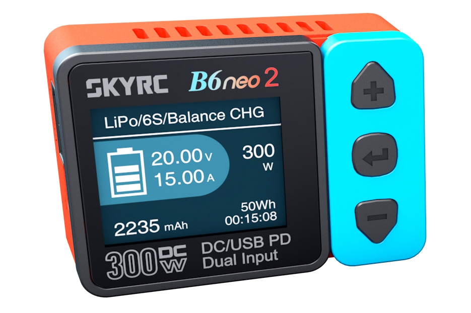 SKY RC B6 neo 2 nabíječ 300W (červená/modrá)