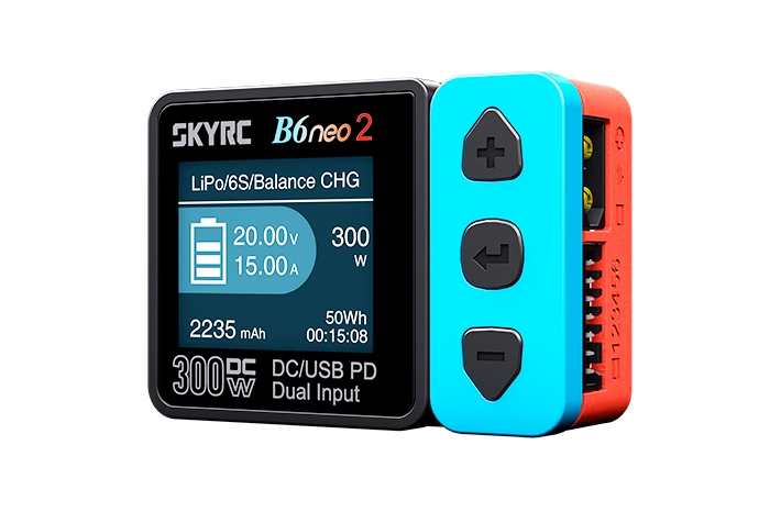 SKY RC B6 neo 2 nabíječ 300W (červená/modrá)