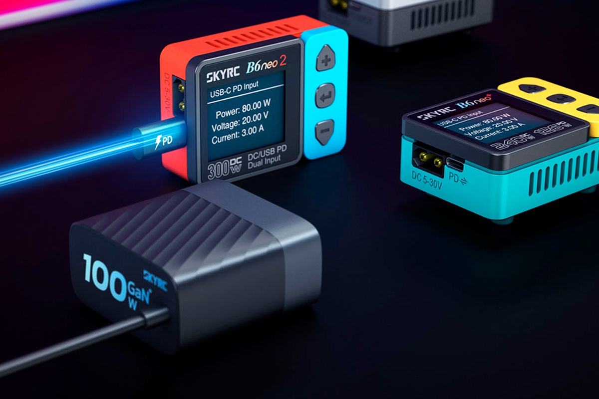 SKY RC B6 neo 2 nabíječ 300W (červená/modrá)