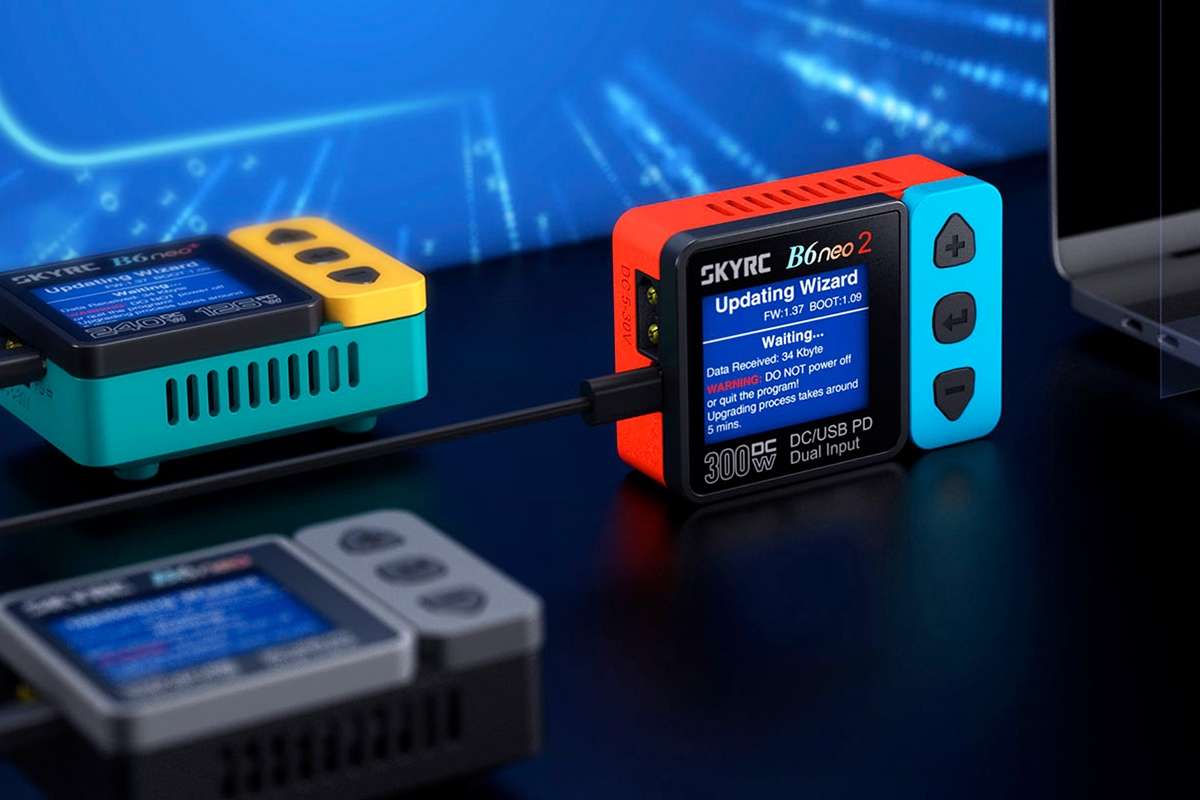 SKY RC B6 neo 2 nabíječ 300W (červená/modrá)