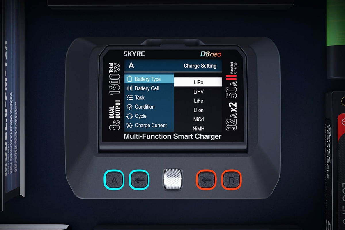 SKY RC D8neo dvoukanálový nabíječ DC 1600W