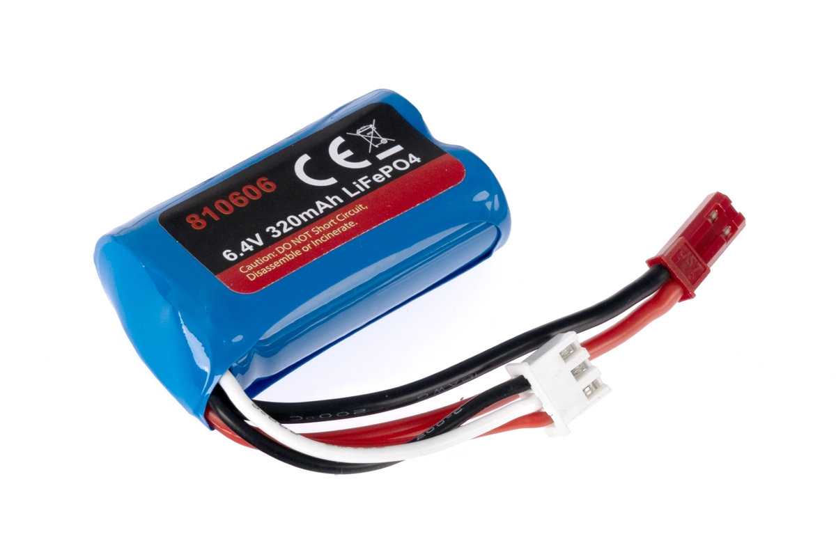 6,4V 320mAh LiFePo4 baterie s vyrovnávací nabíjecí zástrčkou