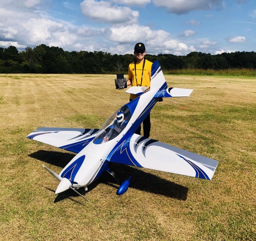 104" Extra NG - Modrá/Bílá/Stříbrná 2,64m