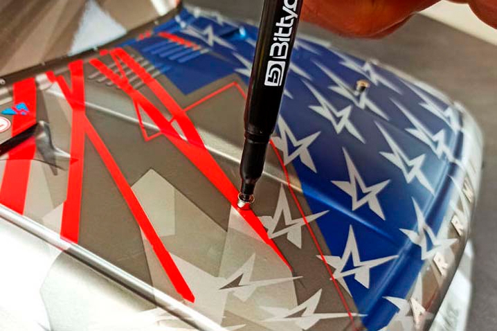 Označovací sada pro 1/10 karoserie - oranžová