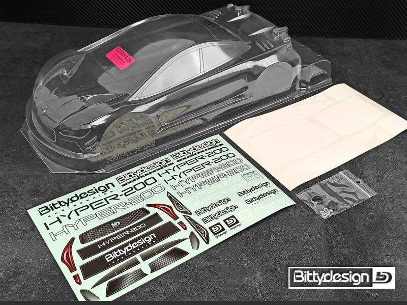 Karoserie čirá HYPER nitro - (200 mm) - lehká