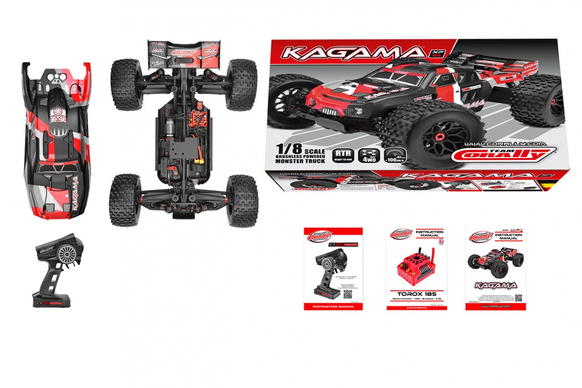 KAGAMA XP 6S - 1/8 Monster Truck 4WD - RTR - Brushless Power 6S - červený
