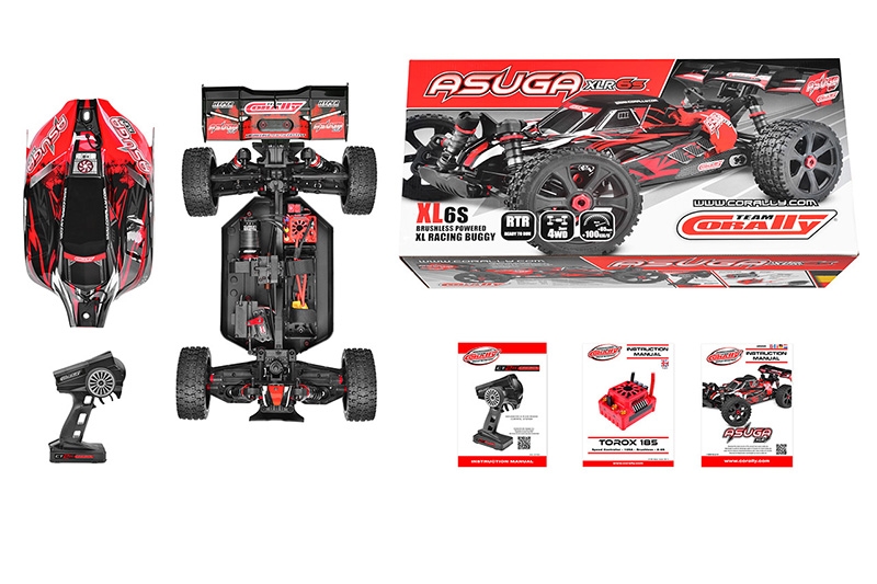 ASUGA XLR 6S - BUGGY 4WD - RTR - červená
