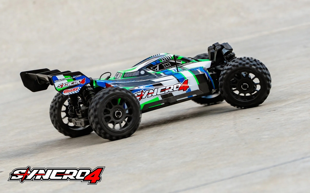 SYNCRO-4 - BUGGY 4WD 3-4S Brushless - RTR - 2026 zelená