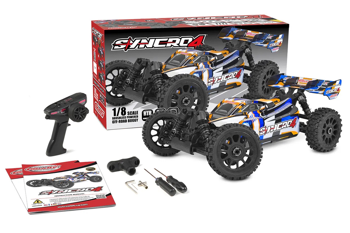 SYNCRO-4 - BUGGY 4WD 3-4S Brushless - RTR - 2026 oranžová