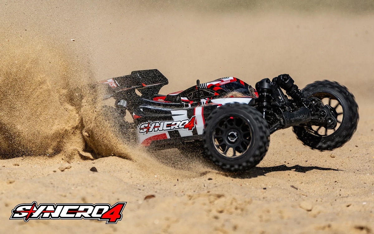 SYNCRO-4 - BUGGY 4WD 3-4S Brushless - RTR - 2026 červená