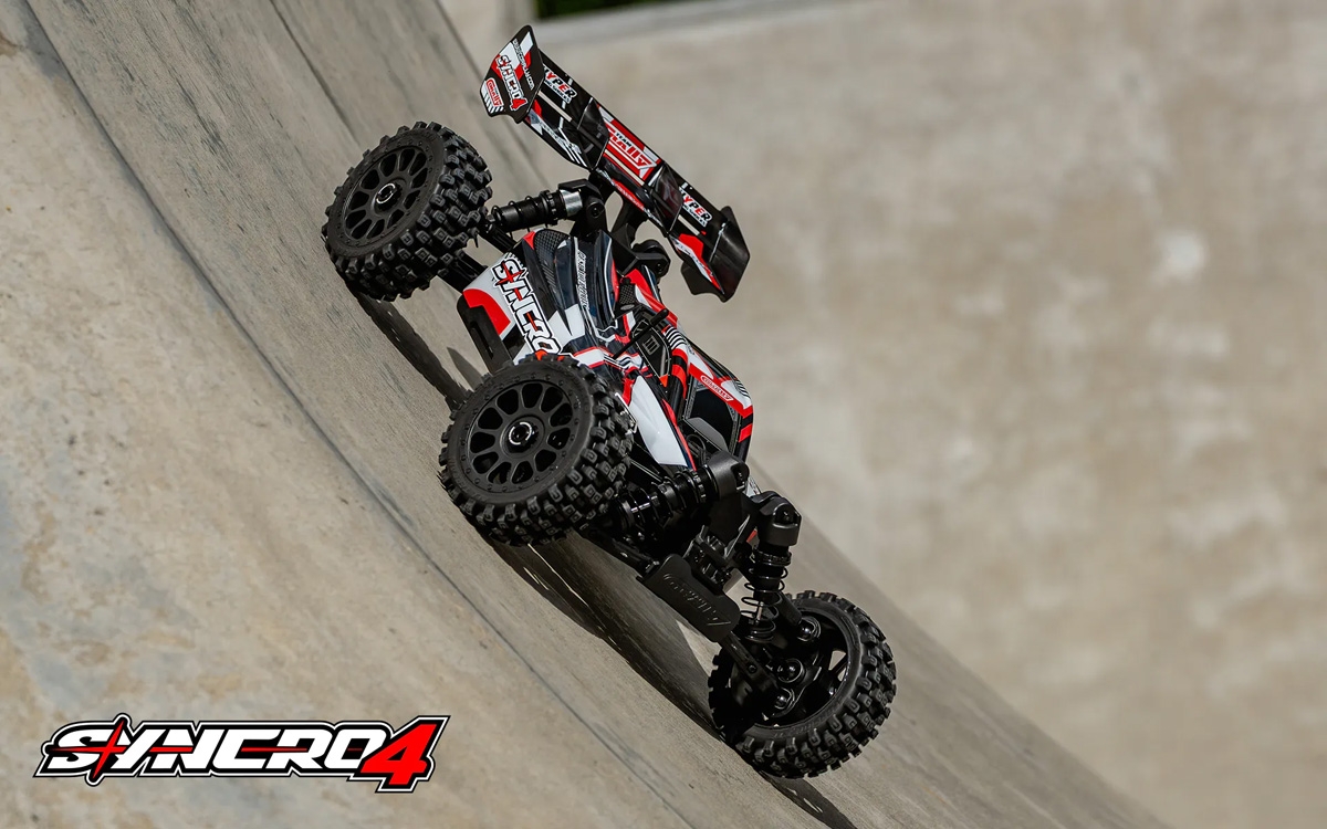 SYNCRO-4 - BUGGY 4WD 3-4S Brushless - RTR - 2026 červená