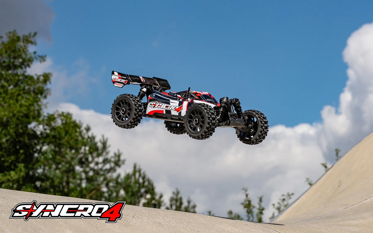 SYNCRO-4 - BUGGY 4WD 3-4S Brushless - RTR - 2026 červená