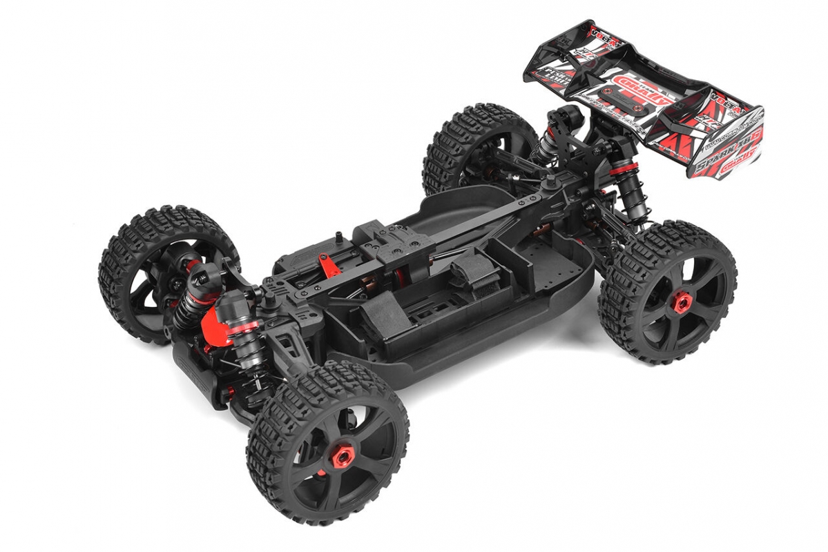 SPARK XB-6 - BUGGY 4WD - ROLLER šasi - bez elektroniky - červená