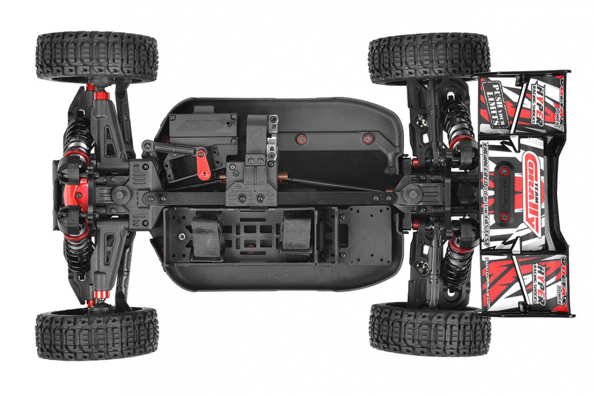 SPARK XB-6 - BUGGY 4WD - ROLLER šasi - bez elektroniky - červená