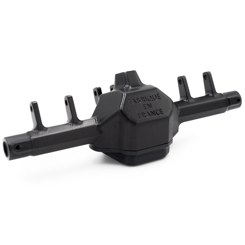 CRX celohliníkový přední & zadní domek nápravy, černý, 1 ks.