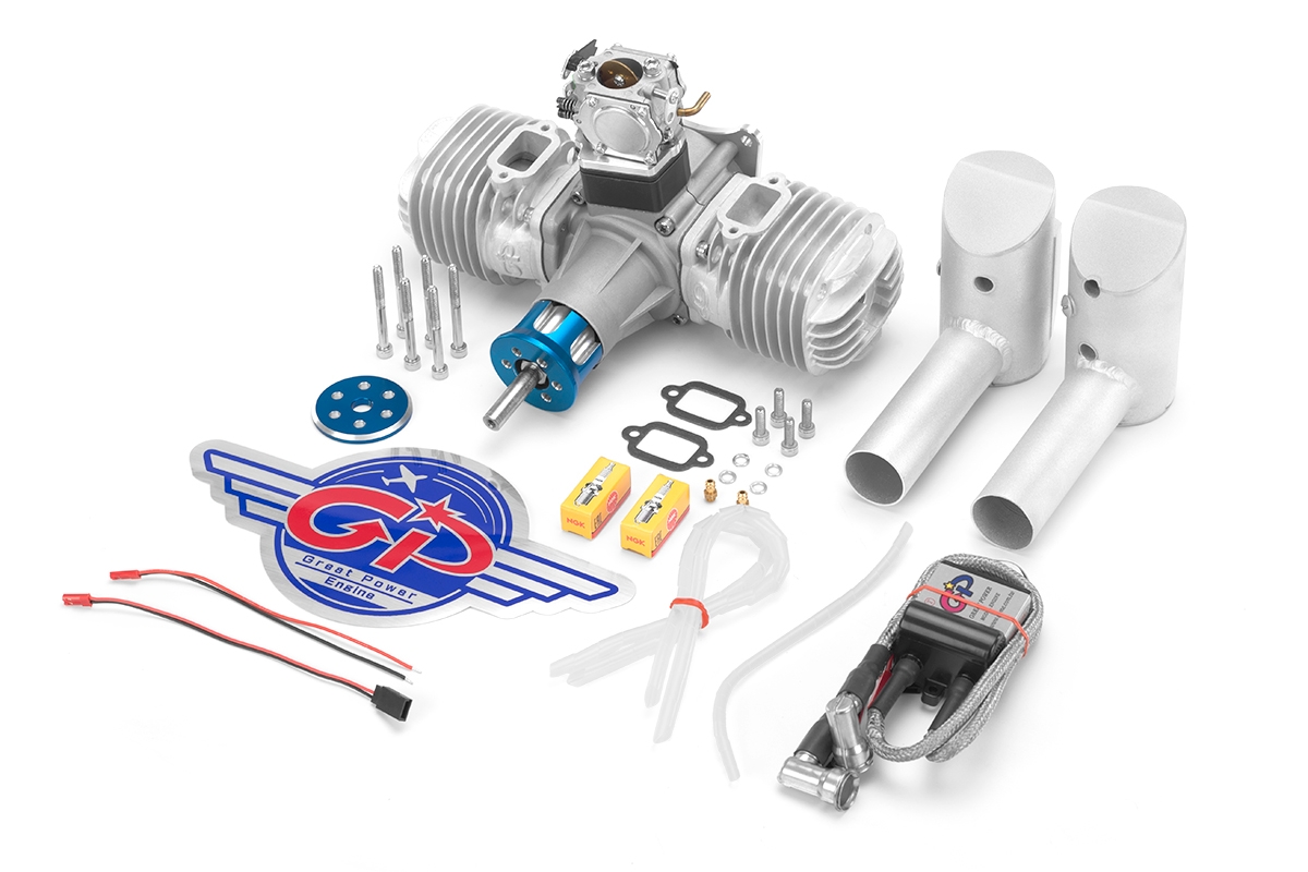 Motor GP123 V2 včetně tlumiče a příslušenství