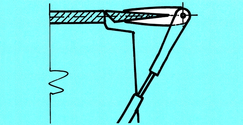 Páka kormidla s V přípojkou, 2 ks.