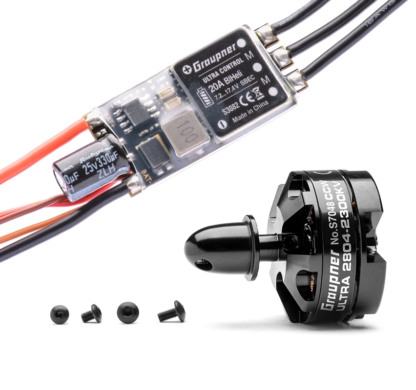 Combo set Telemetrická regulace HOTT 20Amp SBEC + Ultra 2804-2300Kv levotočivá (CCW),