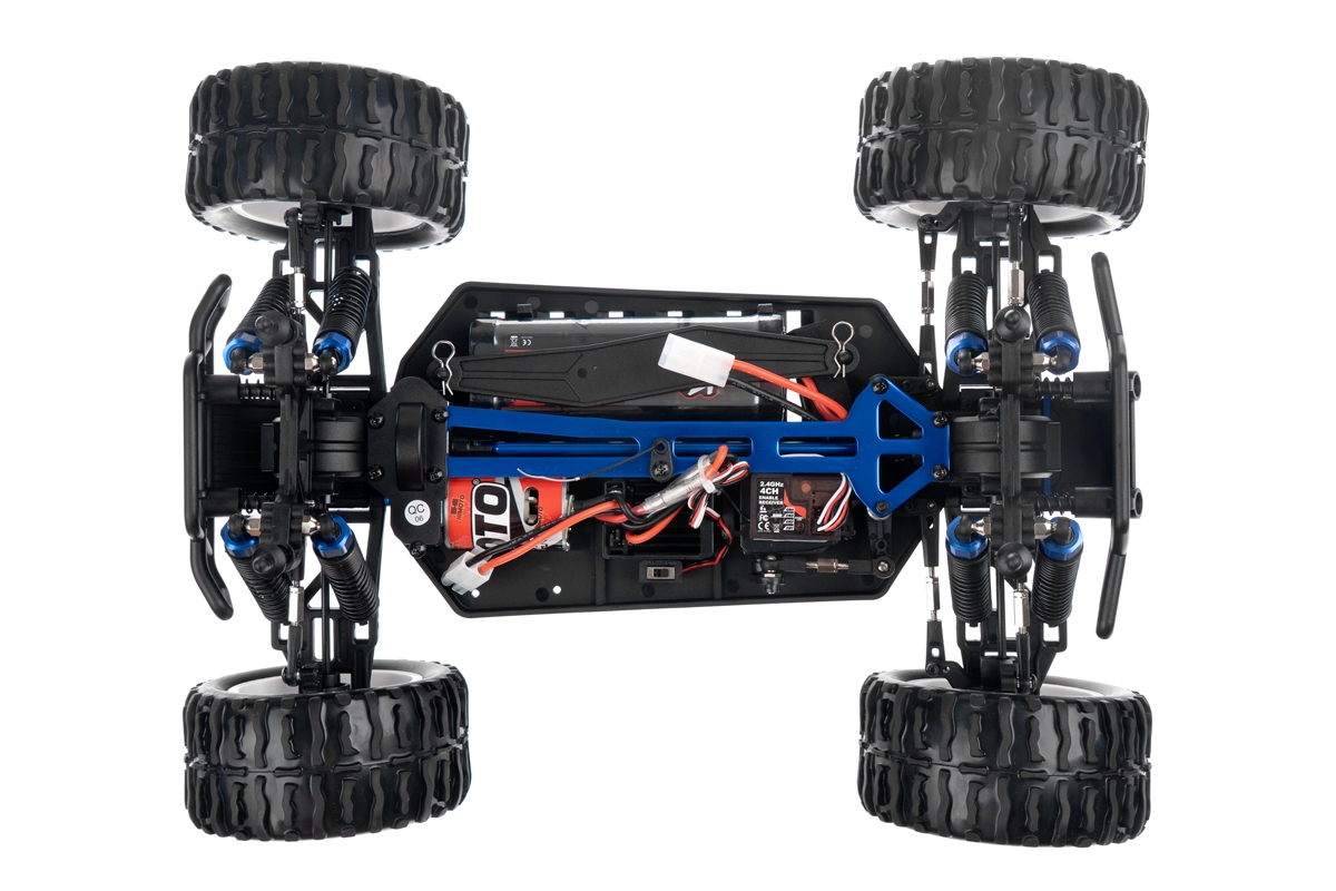 HiMOTO 1:10 Monster Truck EMXT-1 2,4 GHz RTR set, modrá (kostky)
