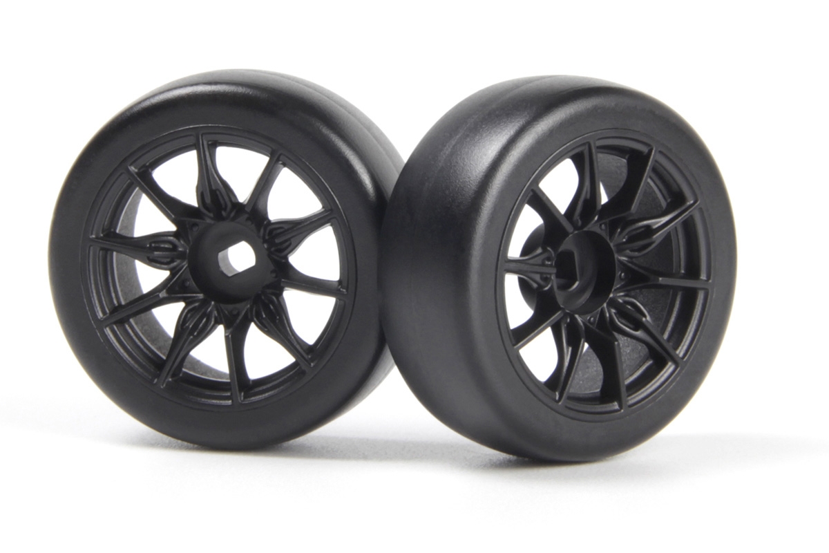 Sada driftových kol vč. pneumatik TSMK5-10 22x11 mm (černá/4 ks)