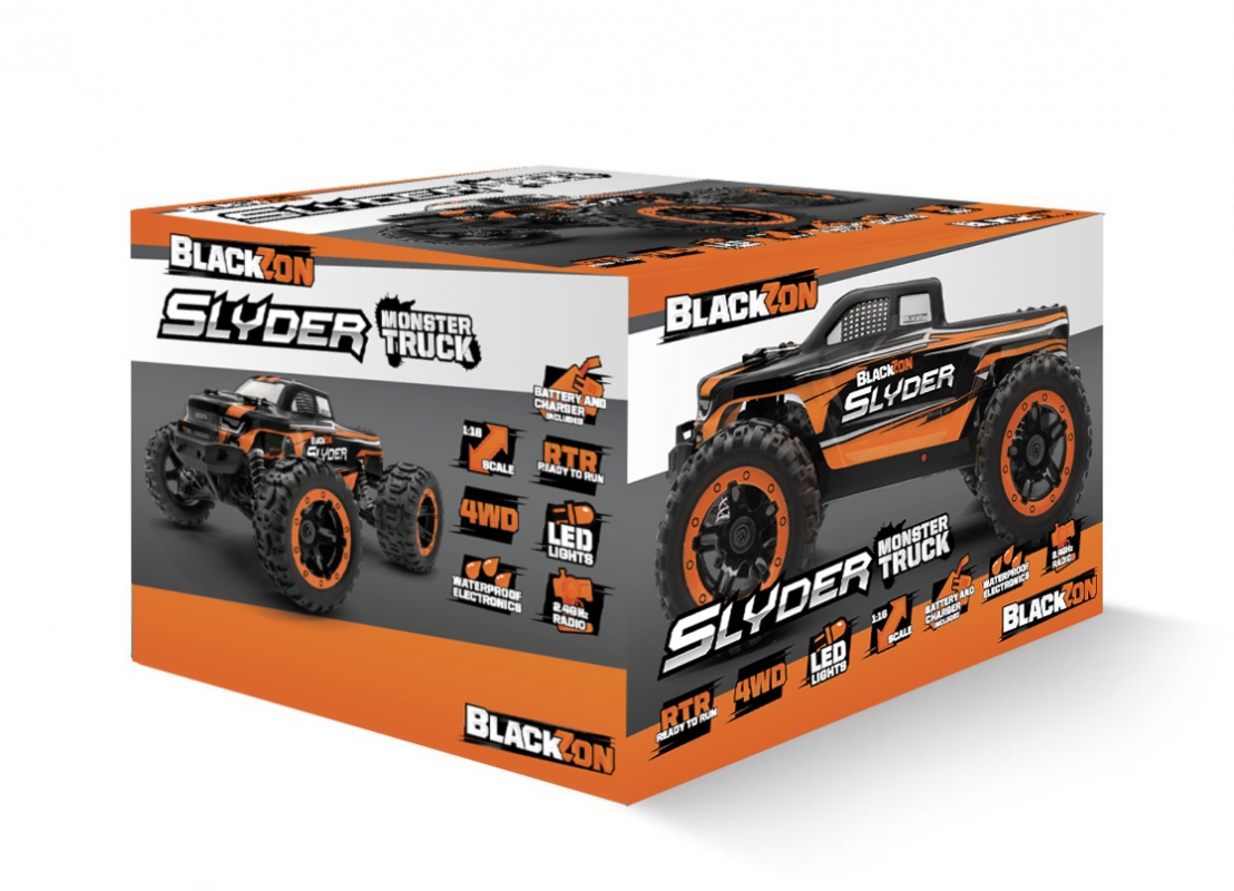 Slyder MT Monster Truck 1/16 RTR - Oranžový