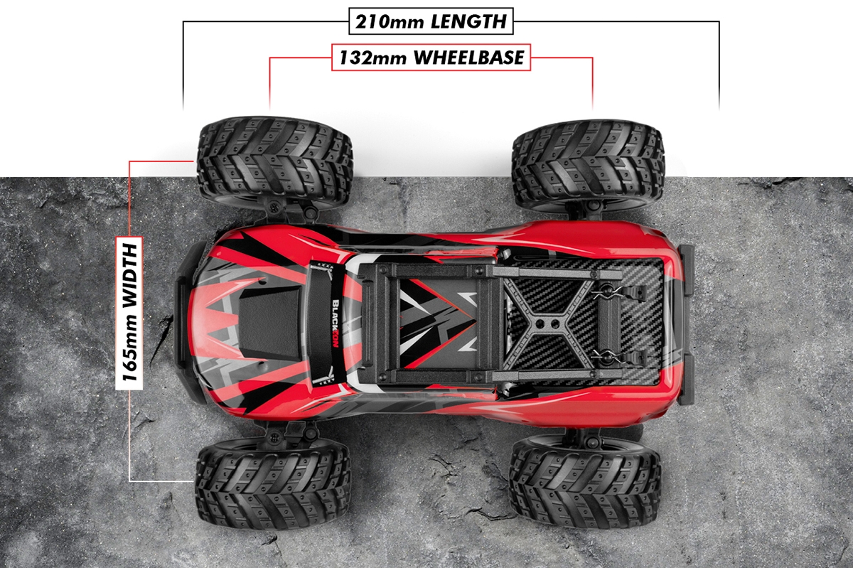 Spryte MT Turbo 1/20 4WD Monster Truck – Červený