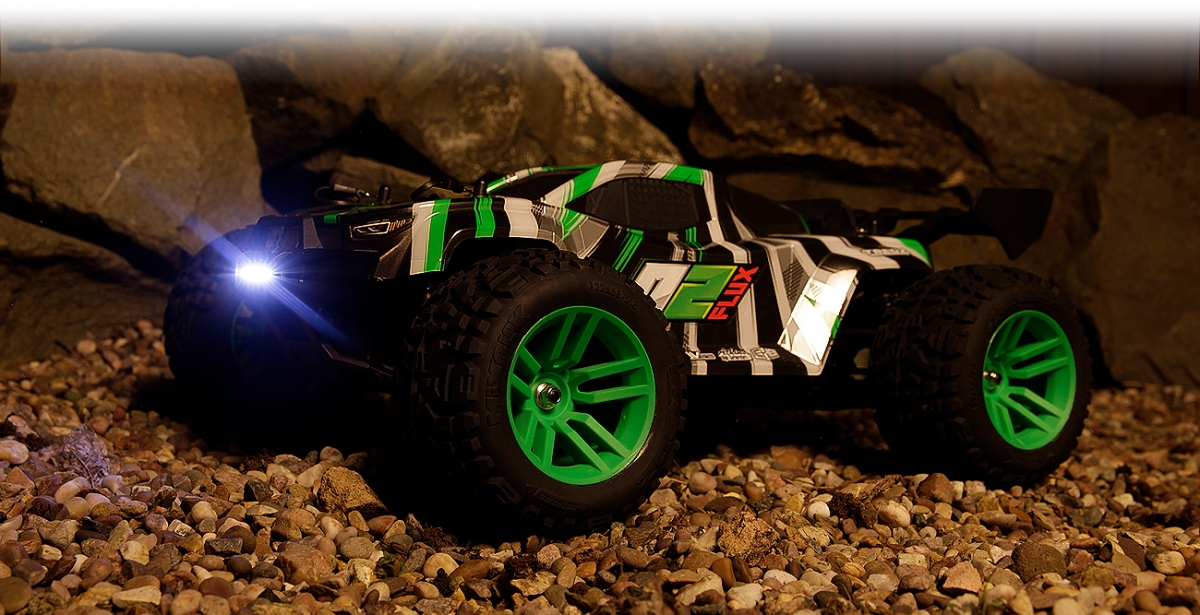 Quantum2 XT Flux 1/10th Stadium Truck - Zelený