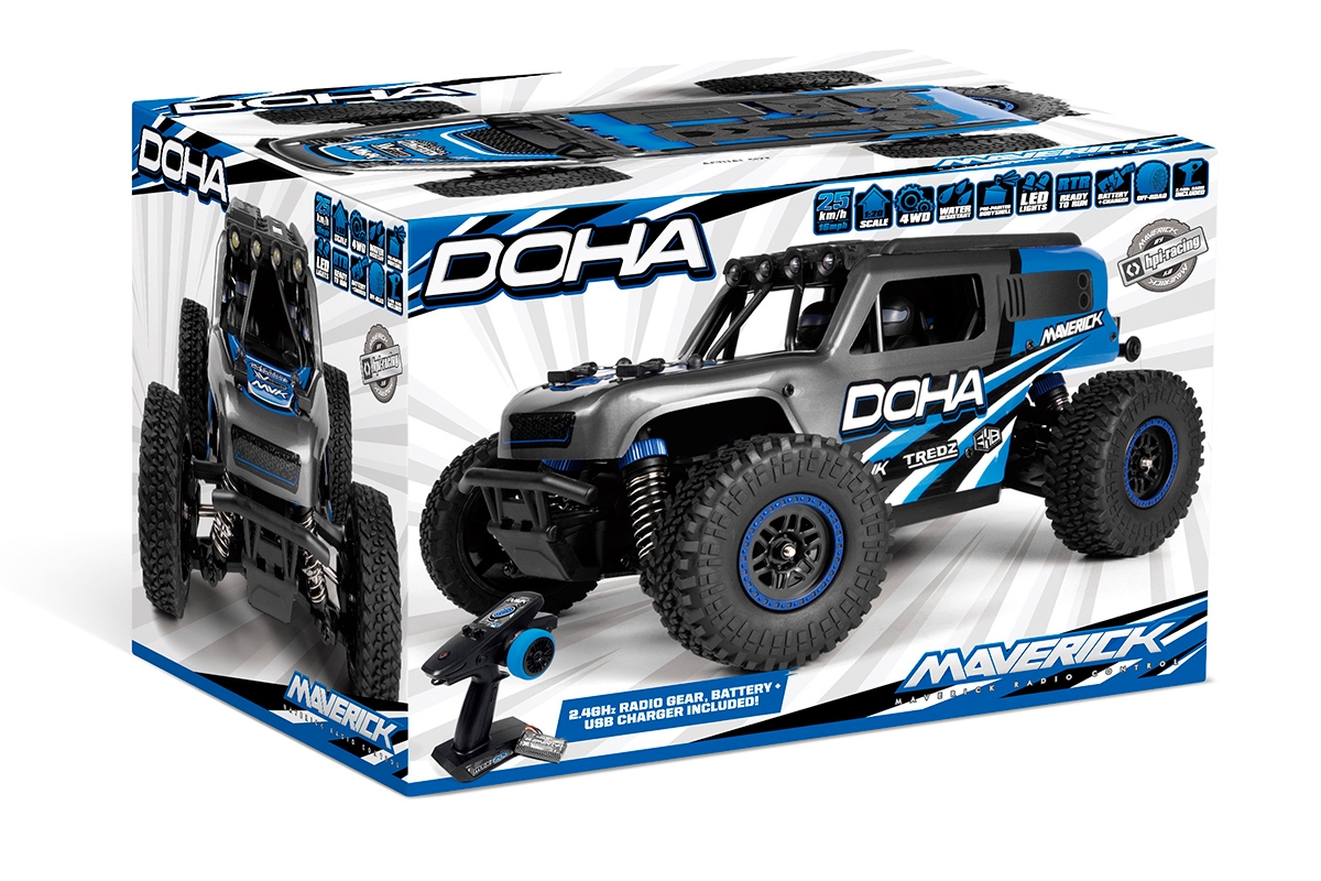 Maverick Doha 1/20 4WD Electric Truck - Modrý,