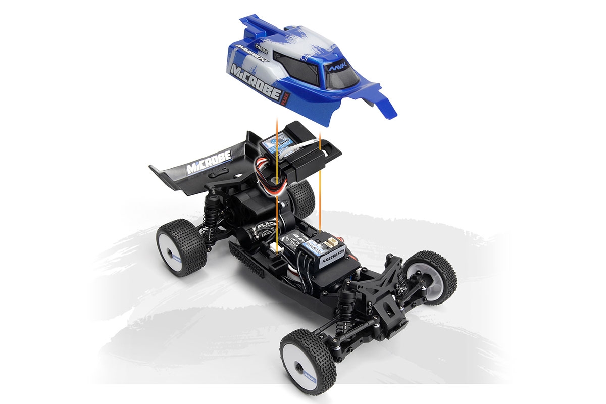 Microbe Flux 1/24th Buggy - Modrá