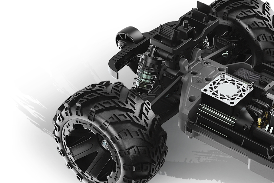 Qbit MT Flux 1/16th Monster Truck - Modrý