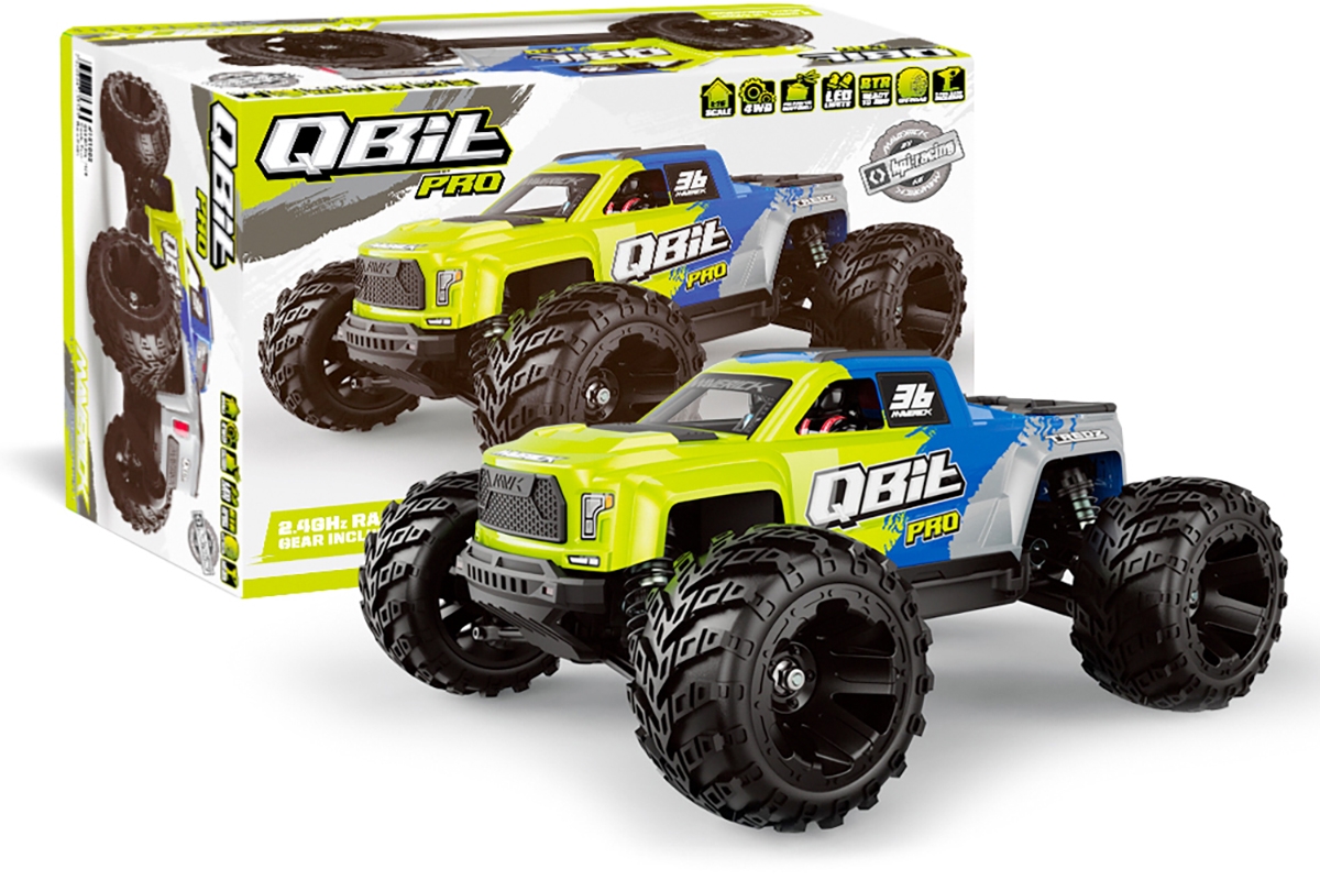 Qbit MT Pro 1/16th Monster Truck - Fluoro Zelený