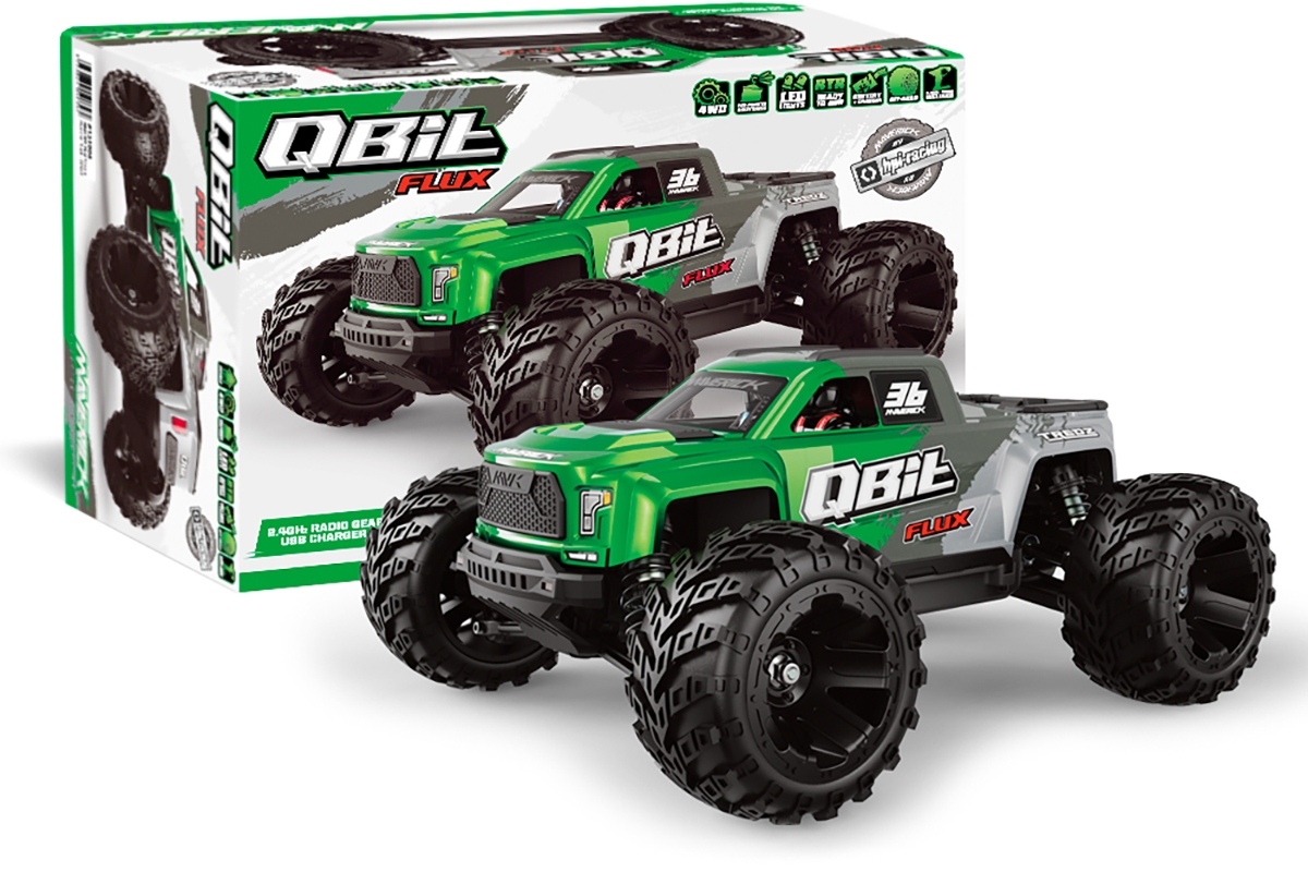 Qbit MT Flux 1/16th Monster Truck - Zelený