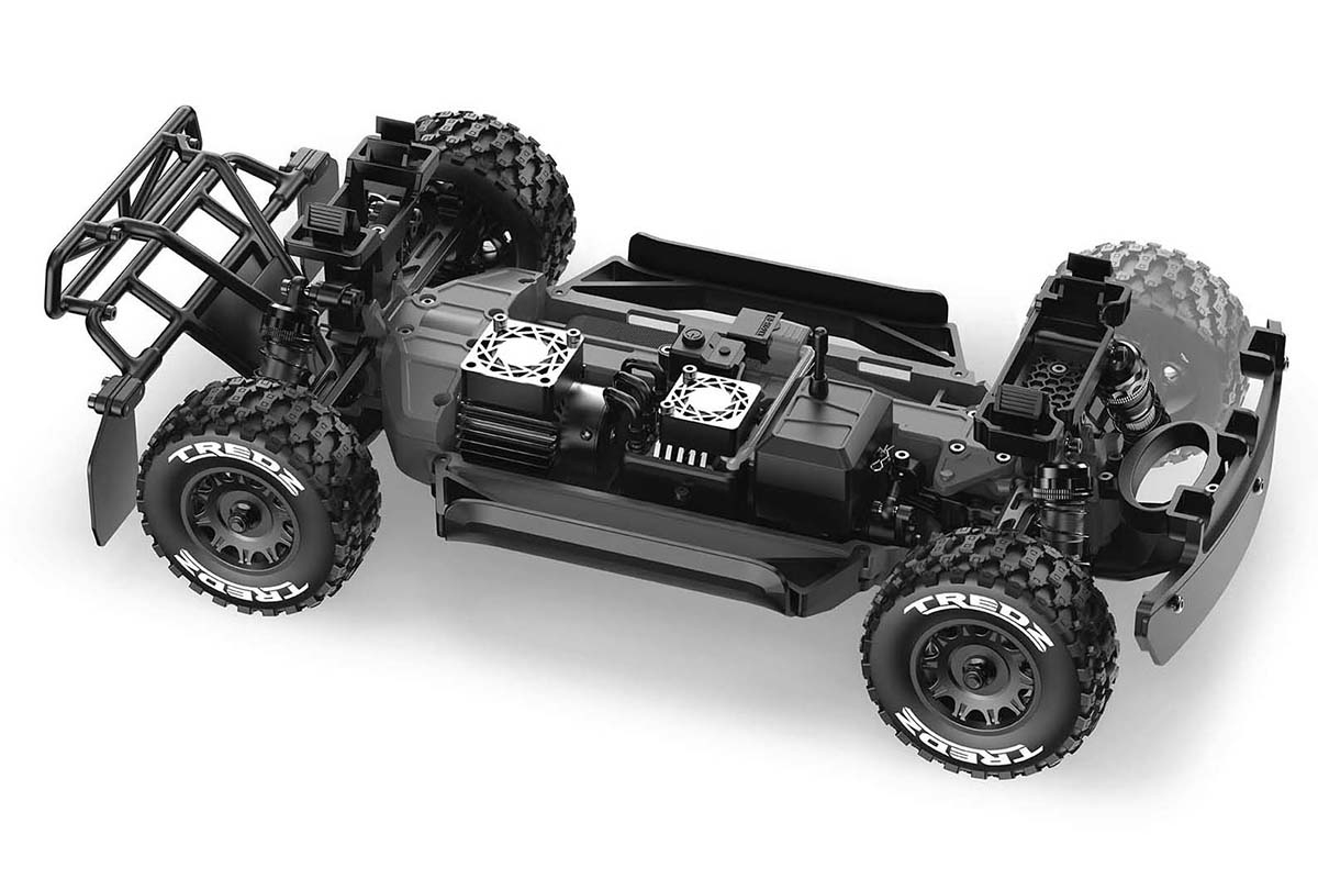 QByte SC Flux 1/12 SC Truck – červený