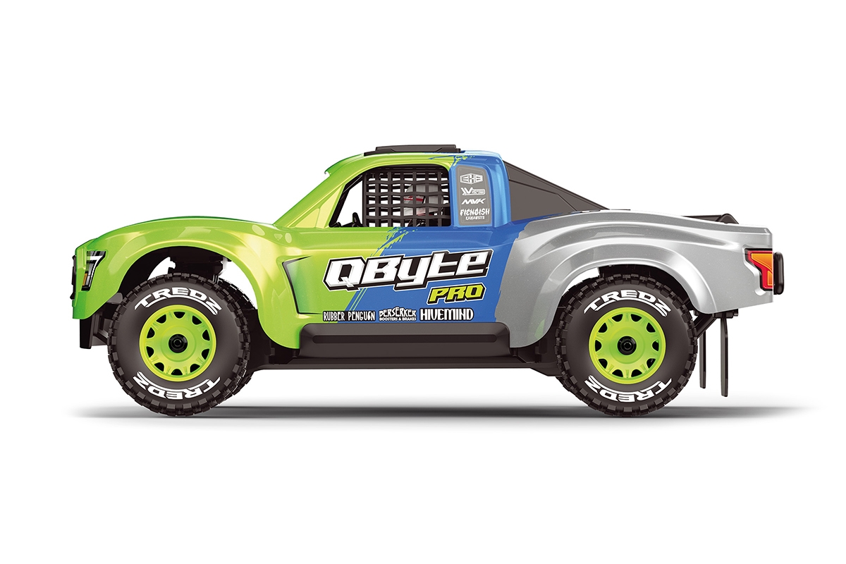 QByte SC Pro 1/12 SC Truck – fluorescenční zelený