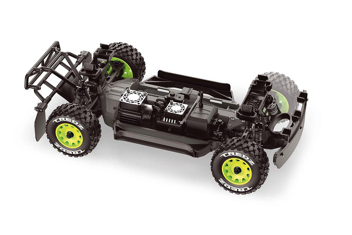 QByte SC Pro 1/12 SC Truck – fluorescenční zelený