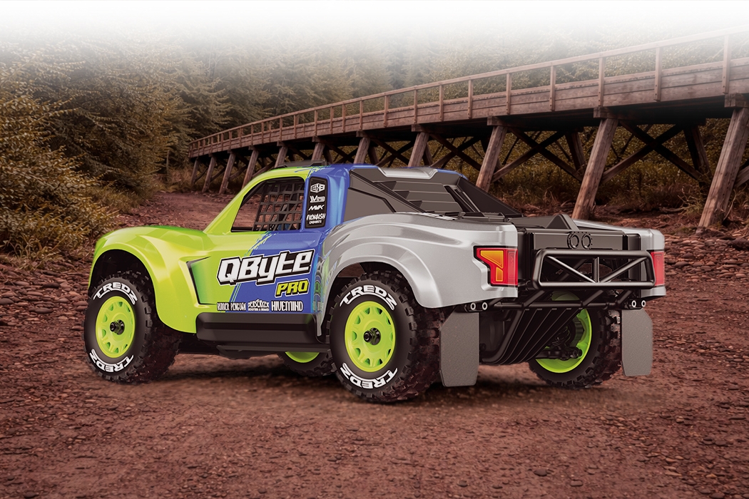 QByte SC Pro 1/12 SC Truck – fluorescenční zelený
