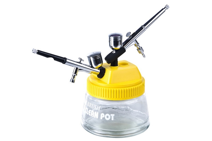 Nádobka na čištění airbrush pistole 3v1