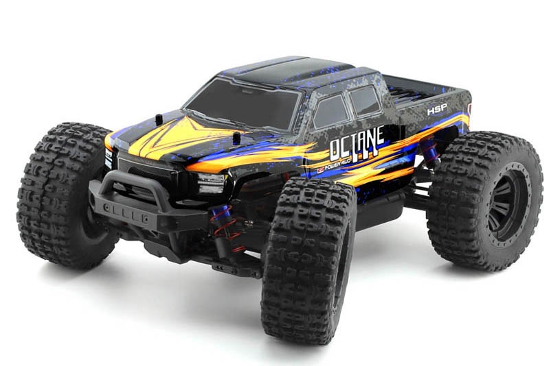 HSP Octane 1/10 2,4 GHz Brushed Monster Truck, Oranžový