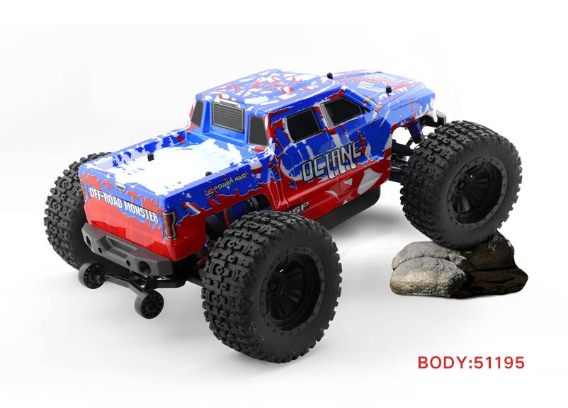 HSP Octane PRO 1/10 2,4 GHz Brushless Monster Truck, Modrý
