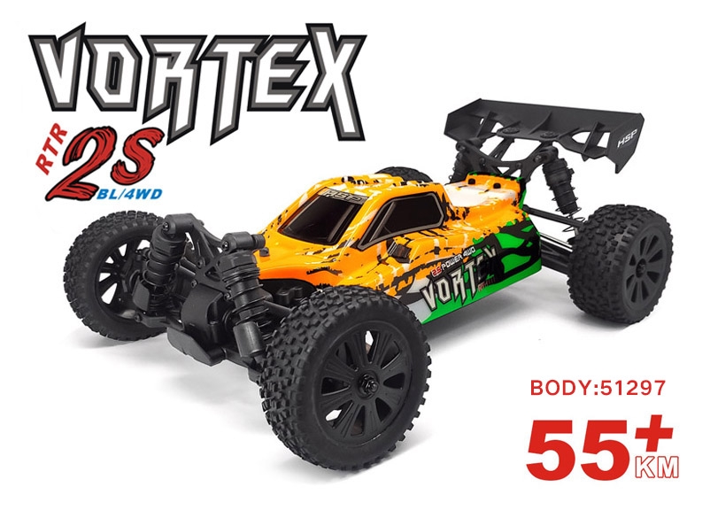 HSP Vortex PRO 1/10 2,4 GHz Brushless Buggy, Oranžová