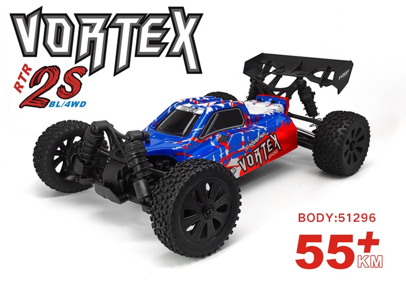HSP Vortex PRO 1/10 2,4 GHz Brushless Buggy, Modrá