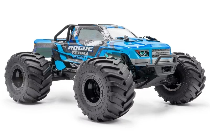 ROGUE TERRA SPORT RTR Brushless Monster Truck 4WD (15kg servo), modrá + aku a nabíječ