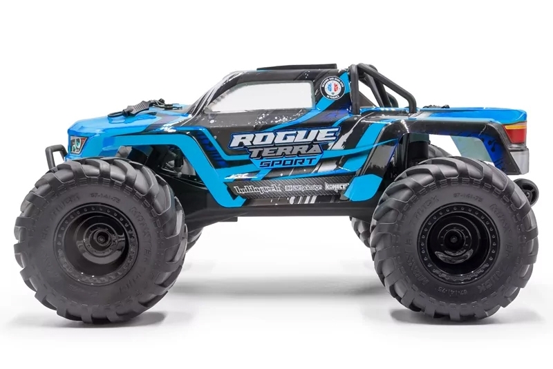 ROGUE TERRA SPORT RTR Brushless Monster Truck 4WD (15kg servo), modrá + aku a nabíječ