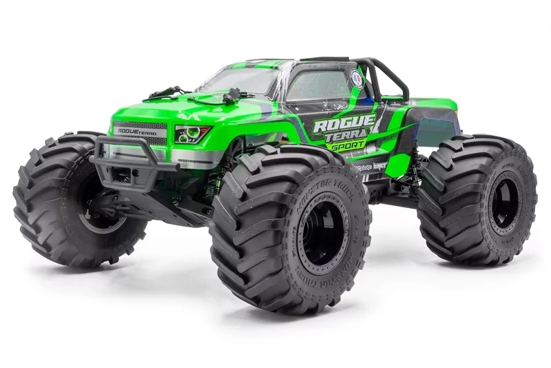 ROGUE TERRA SPORT RTR Brushless Monster Truck 4WD (15kg servo), zelená + aku a nabíječ