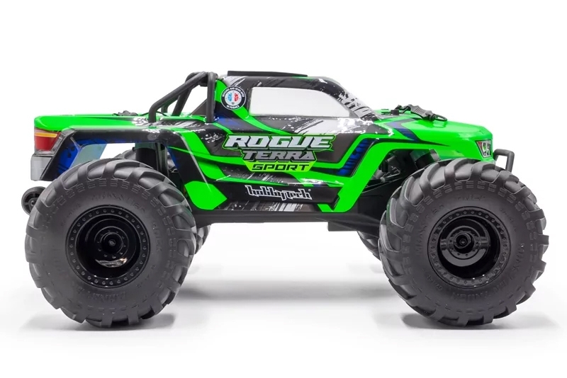 ROGUE TERRA SPORT RTR Brushless Monster Truck 4WD (15kg servo), zelená + aku a nabíječ
