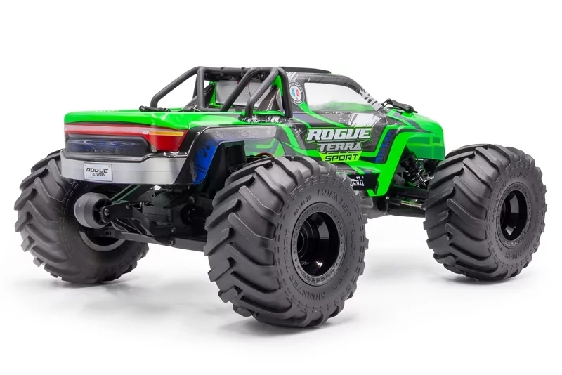ROGUE TERRA SPORT RTR Brushless Monster Truck 4WD (15kg servo), zelená + aku a nabíječ