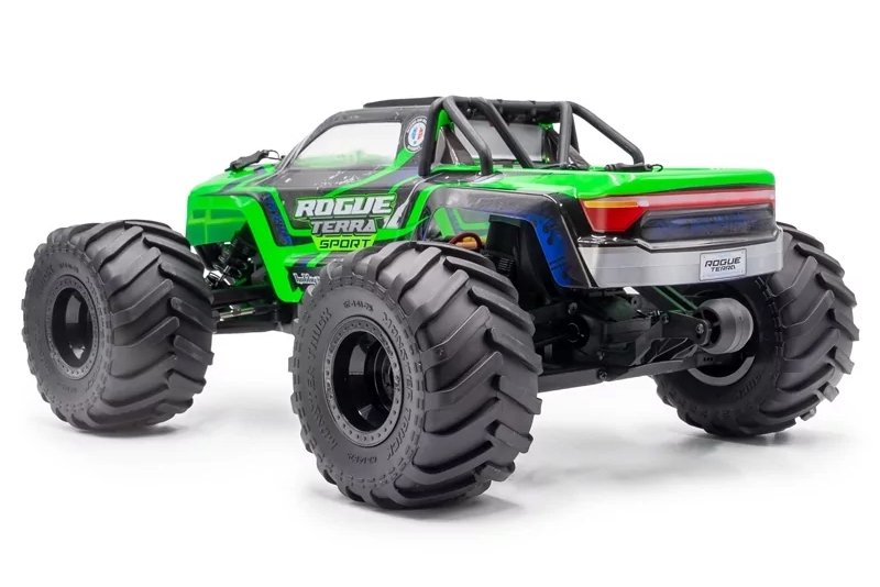 ROGUE TERRA SPORT RTR Brushless Monster Truck 4WD (15kg servo), zelená + aku a nabíječ