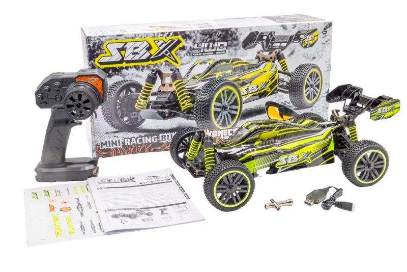 SBX Buggy 1/12 XL - 2.4GHz RTR (4WD), žlutá,